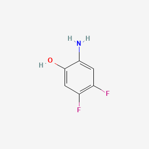 Chemical structure of 2-Amino-4,5-difluorophenol