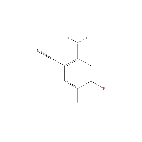 Chemical structure of 2-Amino-4,5-difluorobenzonitrile