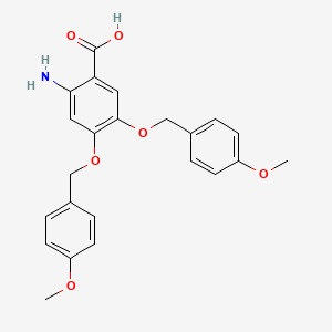 Chemical structure of 2-Amino-4,5-bis((4-methoxybenzyl)oxy)benzoic acid