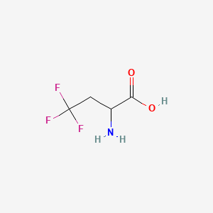 Chemical structure of 2-Amino-4,4,4-trifluorobutyric Acid Hydrochloride