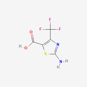 Chemical structure of 2-Amino-4-(trifluoromethyl)thiazole-5-carboxylic Acid