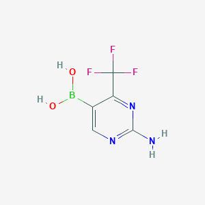 Chemical structure of 2-aMino-4-(trifluoroMethyl)pyriMidin-5-ylboronic acid