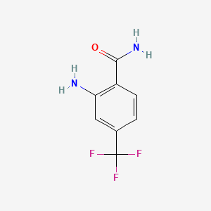 Chemical structure of 2-Amino-4-(trifluoromethyl)benzamide