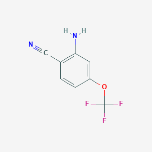 Chemical structure of 2-Amino-4-(trifluoromethoxy)benzonitrile