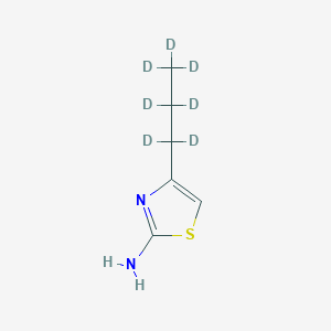 Chemical structure of 2-Amino-4-(n-propyl-d7)-thiazole