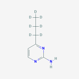 Chemical structure of 2-Amino-4-(n-propyl-d7)-pyrimidine
