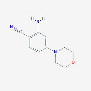 Chemical structure of 2-Amino-4-(4-morpholinyl)benzonitrile