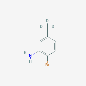 Chemical structure of 2-Amino-4-(methyl-d3)-bromobenzene
