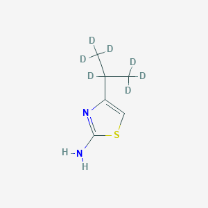 Chemical structure of 2-Amino-4-(iso-propyl-d7)-thiazole
