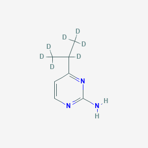 Chemical structure of 2-Amino-4-(iso-propyl-d7)-pyrimidine