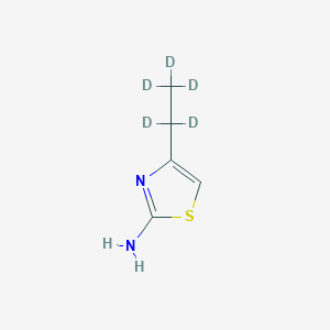 Chemical structure of 2-Amino-4-(ethyl-d5)-thiazole