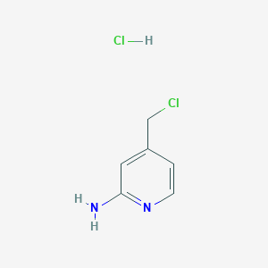 Chemical structure of 2-Amino-4-(chloromethyl)pyridine Hydrochloride