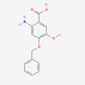 Chemical structure of 2-Amino-4-(benzyloxy)-5-methoxybenzoic acid