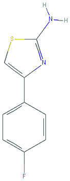 Chemical structure of 2-Amino-4-(4-fluorophenyl)thiazole