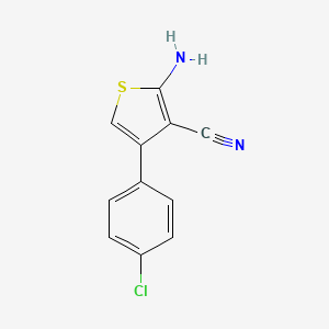 Chemical structure of 2-Amino-4-(4-chlorophenyl)thiophene-3-carbonitrile