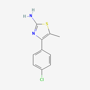 Chemical structure of 2-Amino-4-(4-chlorophenyl)-5-methylthiazole