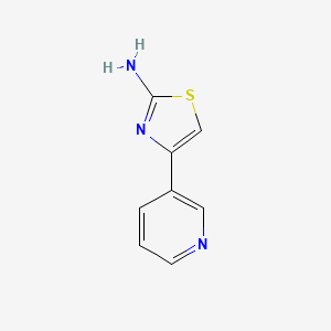 Chemical structure of 2-Amino-4-(3-pyridyl)thiazole