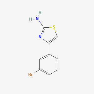 Chemical structure of 2-Amino-4-(3-bromophenyl)thiazole