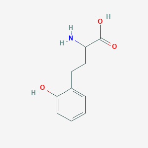 Chemical structure of 2-amino-4-(2-hydroxyphenyl)butanoic acid