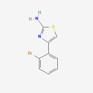 Chemical structure of 2-Amino-4-(2-bromophenyl)thiazole