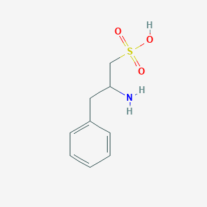 Chemical structure of 2-amino-3-phenylpropane-1-sulfonicacid