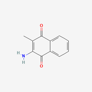 Chemical structure of 2-Amino-3-methylnaphthalene-1,4-dione