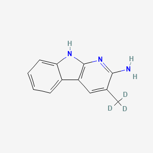 Chemical structure of 2-Amino-3-methyl-9H-pyrido[2,3-b]indole-d3