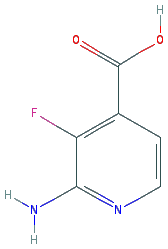 Chemical structure of 2-Amino-3-fluoroisonicotinic acid