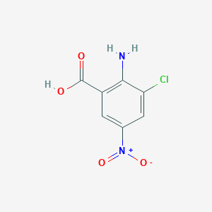 Chemical structure of 2-AMINO-3-CHLORO-5-NITROBENZOIC ACID
