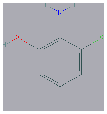 Chemical structure of 2-Amino-3-chloro-5-methylphenol