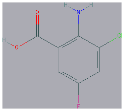 Chemical structure of 2-Amino-3-chloro-5-fluorobenzoic acid