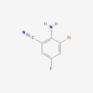 Chemical structure of 2-Amino-3-bromo-5-fluorobenzonitrile
