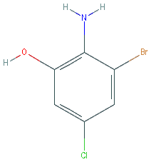 Chemical structure of 2-Amino-3-bromo-5-chlorophenol