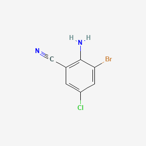 Chemical structure of 2-Amino-3-Bromo-5-chlorobenzonitrile