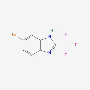 Chemical structure of 2-Amino-3-bromo-5-(trifluoromethyl)benzonitrile