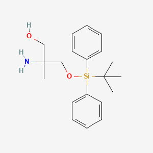 Chemical structure of 2-amino-3-[(tert-butyldiphenylsilyl)oxy]-2-methylpropan-1-ol