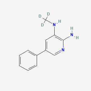 Chemical structure of 2-Amino-3-[(methyl-d3)amino]-5-phenylpyridine