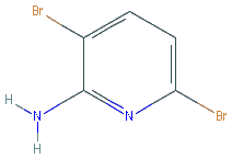 Chemical structure of 2-Amino-3,6-dibromopyridine