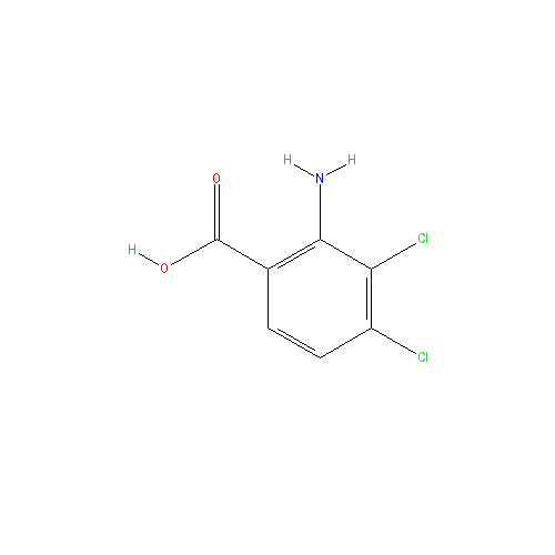 Chemical structure of 2-Amino-3,4-dichlorobenzoic acid