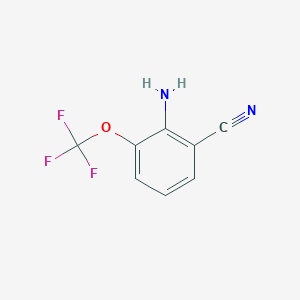 Chemical structure of 2-Amino-3-(trifluoromethoxy)benzonitrile
