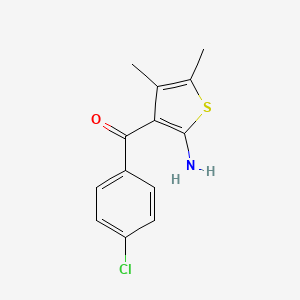 Chemical structure of 2-AMino-3-(p-chlorobenzoyl)-4,5-diMethylthiophene