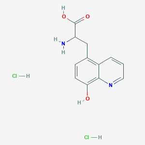 Chemical structure of 2-Amino-3-(8-hydroxyquinolin-5-yl)propanoic acid dihydrochloride