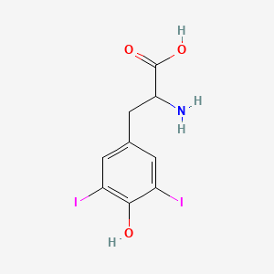 Chemical structure of 3,5-Diiodotyrosine