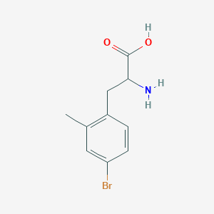 Chemical structure of 2-Amino-3-(4-bromo-2-methylphenyl)propanoic acid