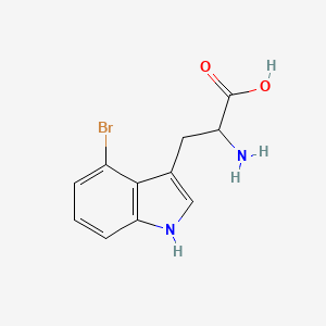 Chemical structure of 2-Amino-3-(4-bromo-1H-indol-3-yl)propanoic acid
