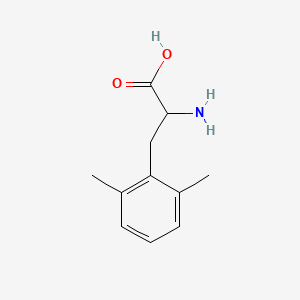 Chemical structure of 2-amino-3-(2,6-dimethylphenyl)propanoic acid
