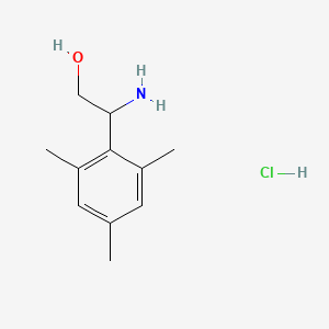 Chemical structure of 2-Amino-2-mesitylethan-1-ol hydrochloride