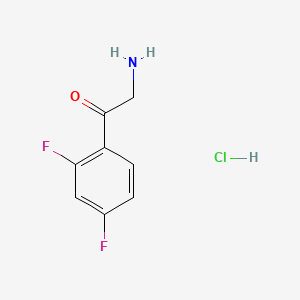 Chemical structure of 2-Amino-2’,4’-difluoroacetophenone, HCl