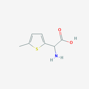 Chemical structure of 2-Amino-2-(5-methylthiophen-2-yl)acetic acid