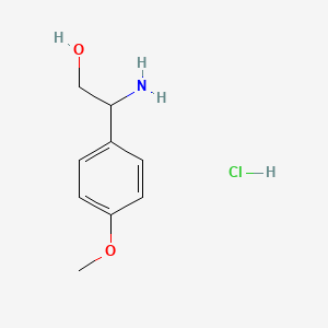 Chemical structure of 2-Amino-2-(4-methoxyphenyl)ethanol hydrochloride
